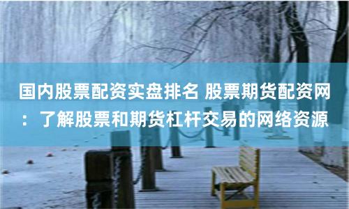 国内股票配资实盘排名 股票期货配资网：了解股票和期货杠杆交易的网络资源