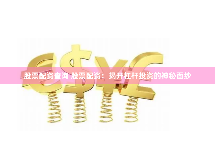 股票配资查询 股票配资：揭开杠杆投资的神秘面纱